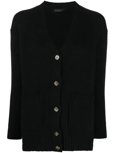 Aragona Drop Shoulder Cardigan In Black