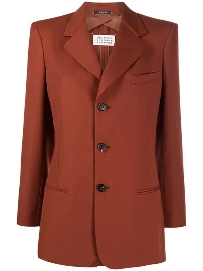 Maison Margiela Single-breasted Blazer In Red