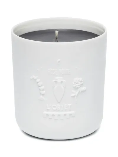 L'objet Côté Maquis Embossed Candle (300g) In White