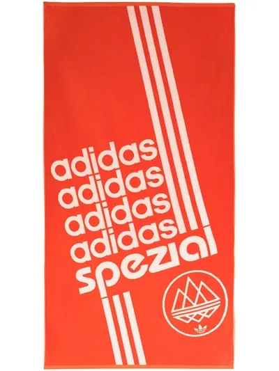 Adidas Originals Spezial Logo-print Towel In Orange