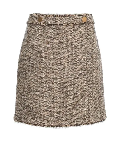 Seventy Tweed A-line Skirt In Neutrals