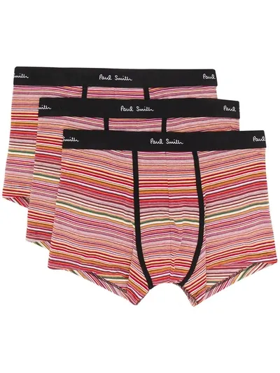 Paul Smith Striped Pattern Boxers In Black