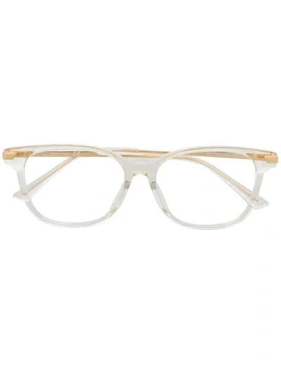 Bottega Veneta Square-frame Logo Glasses In White