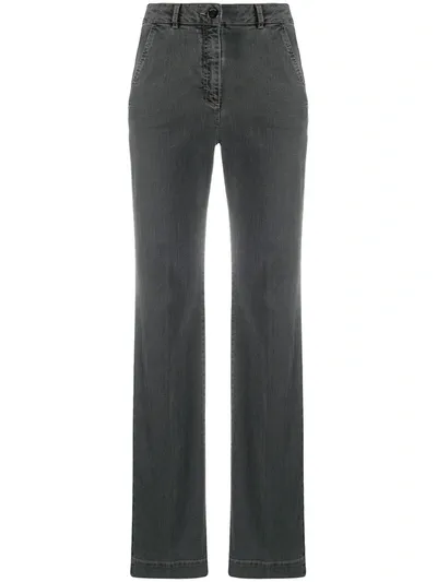 Peserico High-rise Straight Jeans In Grey