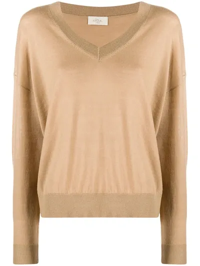 Altea Rib-trimmed Virgin Wool Jumper In Neutrals