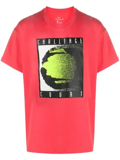 Nike Challenge Court Print T-shirt In Pink