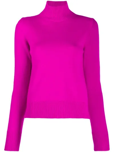 Mrz High-neck Cashmere-wool Jumper In Pink