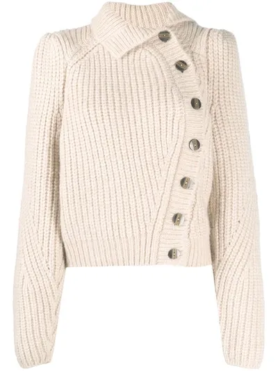 Ulla Johnson Button-up Knitted Jumper In Neutrals