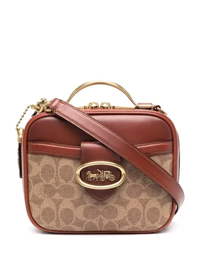 Coach Riley Lunchbox Bag In Brass/tan Rust