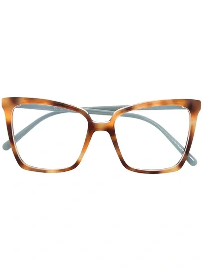 Marni Eyewear Two-tone Cat-eye Frames In Brown