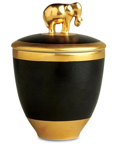 L'objet Elephant Noir Candle In Black