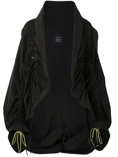 Yohji Yamamoto Jacke Mit Kordelzug In Black