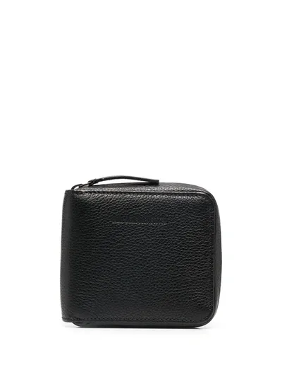 Ann Demeulemeester Pebbled Leather Wallet In Black