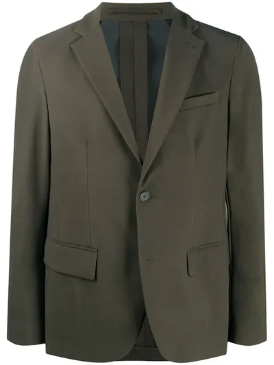 Traiano Milano Single Breasted Blazer In Green