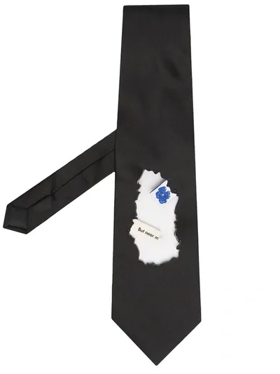 Ader Error Distressed-effect Silk Tie In Black