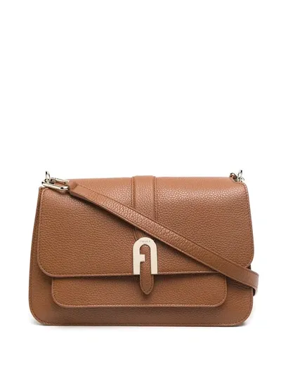 Furla Sofia Grainy Shoulder Bag In 007 Cognac