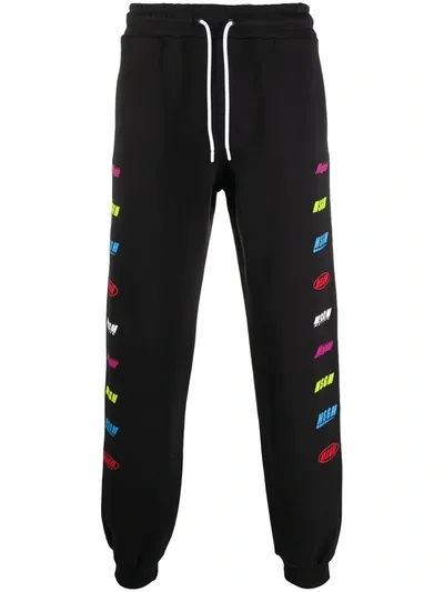 Msgm Logo-print Performance Track Pants In Black