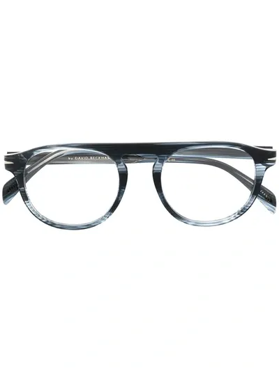 Eyewear By David Beckham Full-rim Round Frame Glasses In Grey