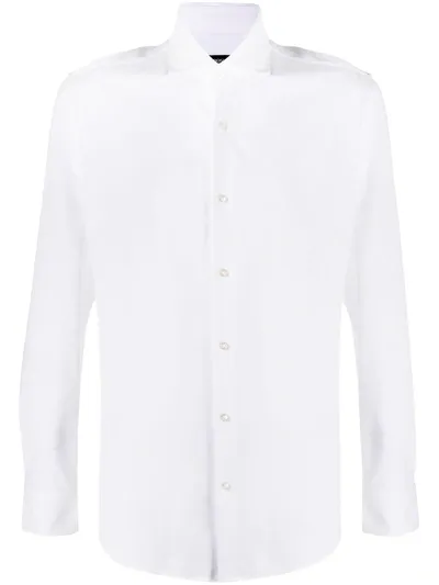 Hugo Boss Slim-fit Jersey Cotton Shirt In White