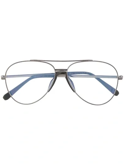 Brioni Aviator-frame Glasses In Black