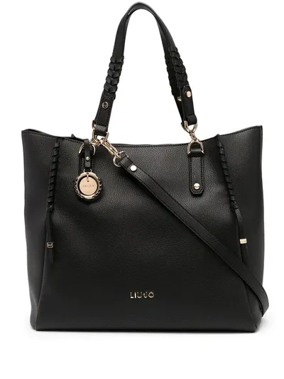 Liu •jo Braid-detail Tote Bag In Black