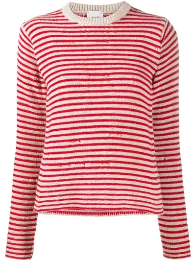 Alysi Striped Crewneck Jumper In Red