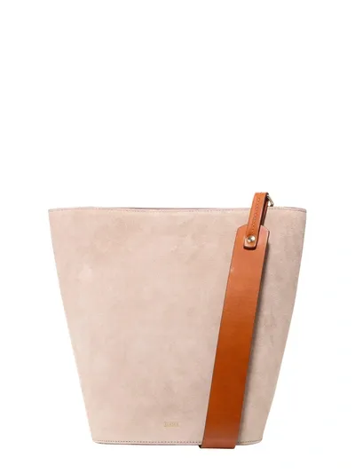 Closed Bucket Shoulder Bag In Neutrals