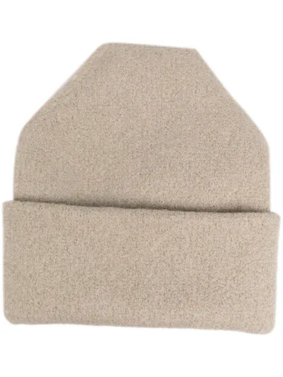 Lauren Manoogian Plain Knitted Beanie In Neutrals