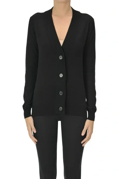 Maison Margiela Stitching Detailed Cardigan In Black