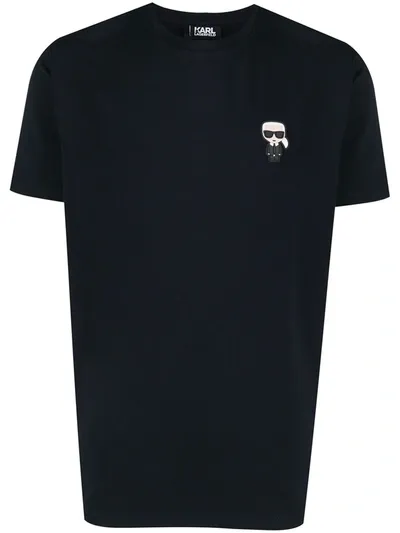 Karl Lagerfeld Ikonik-logo Cotton T-shirt In Blue