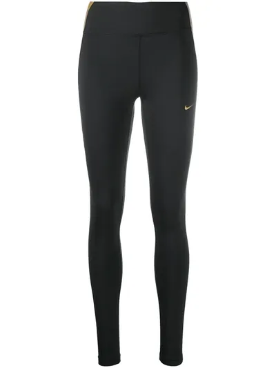 Nike Side-stripe Leggings In Black