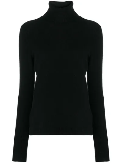 Veronica Beard Roll Neck Cashmere Jumper In Black