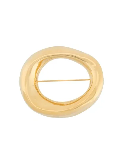 Marni Circular Brooch In Gold