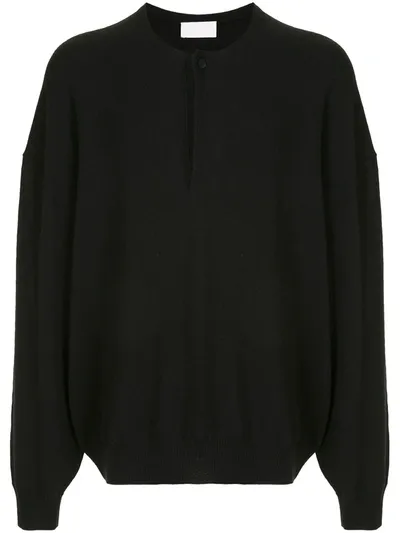 Fear Of God Concealed Fastening Wool Knit Jumper In Black