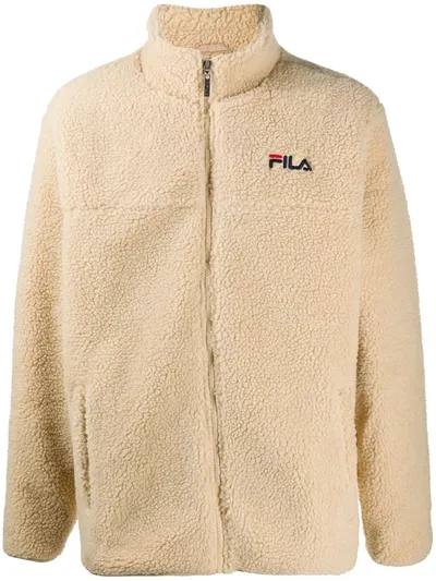 Fila Zip-up Fleece Jacket In Neutrals