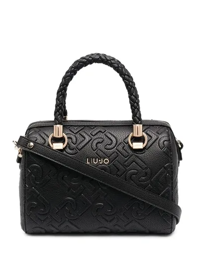 Liu •jo Logo-embossed Tote Bag In Black