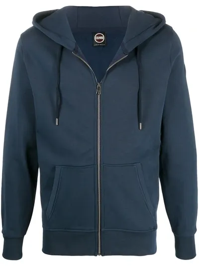 Colmar Zip-up Jersey Cotton Hoodie In Blue