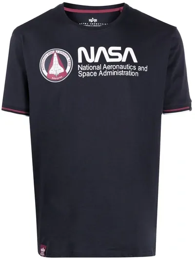 Alpha Industries Nasa T-shirt In Blue