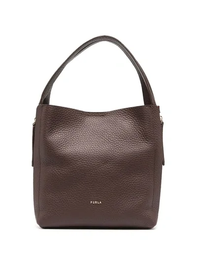 Furla Grace Hobo Tote In Brown