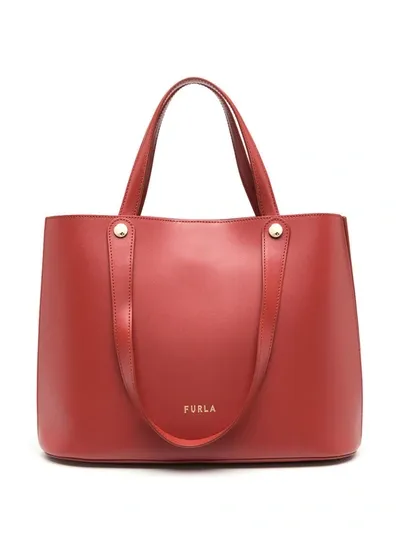 Furla Logo-print Tote In Red