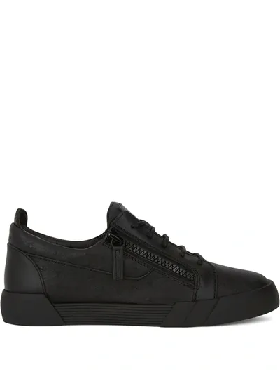 Giuseppe Zanotti Frankie Zip-detail Sneakers In Black