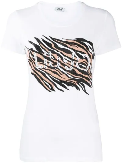 Liu •jo Logo Print T-shirt In White