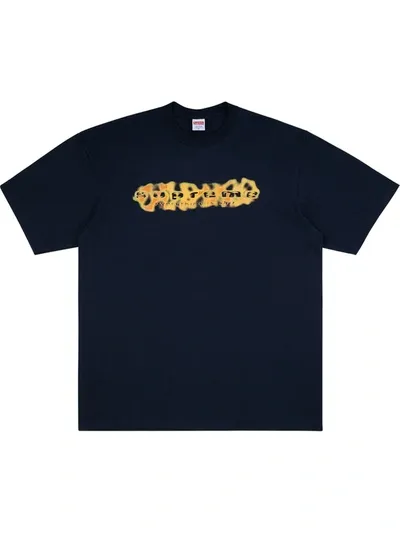 Supreme Logo Print T-shirt In Blue