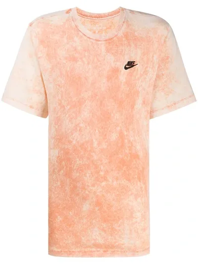 Nike Acid Wash T-shirt In Orange