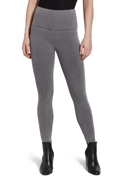 Lyssé Lysse Waist-to-ankle Denim Leggings In Mid Gray