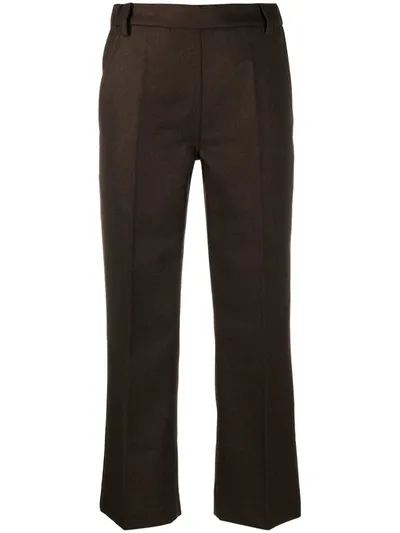 Sofie D'hoore Cropped Tailored Trousers In Brown