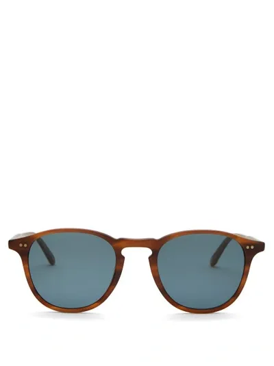 Garrett Leight Hampton Round Tortoiseshell-acetate Sunglasses In Blue