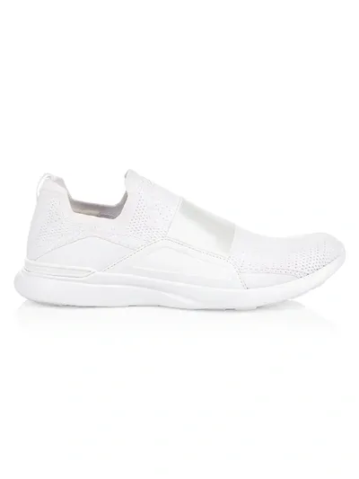 Apl Athletic Propulsion Labs Techloom Bliss Mesh And Neoprene Slip-on Sneakers In White