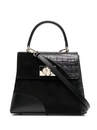 Furla S Top Handle Bag In Black