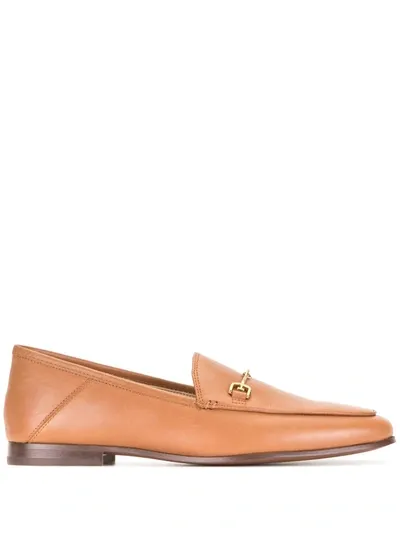 Sam Edelman Embellished Leather Loafers In Saddle